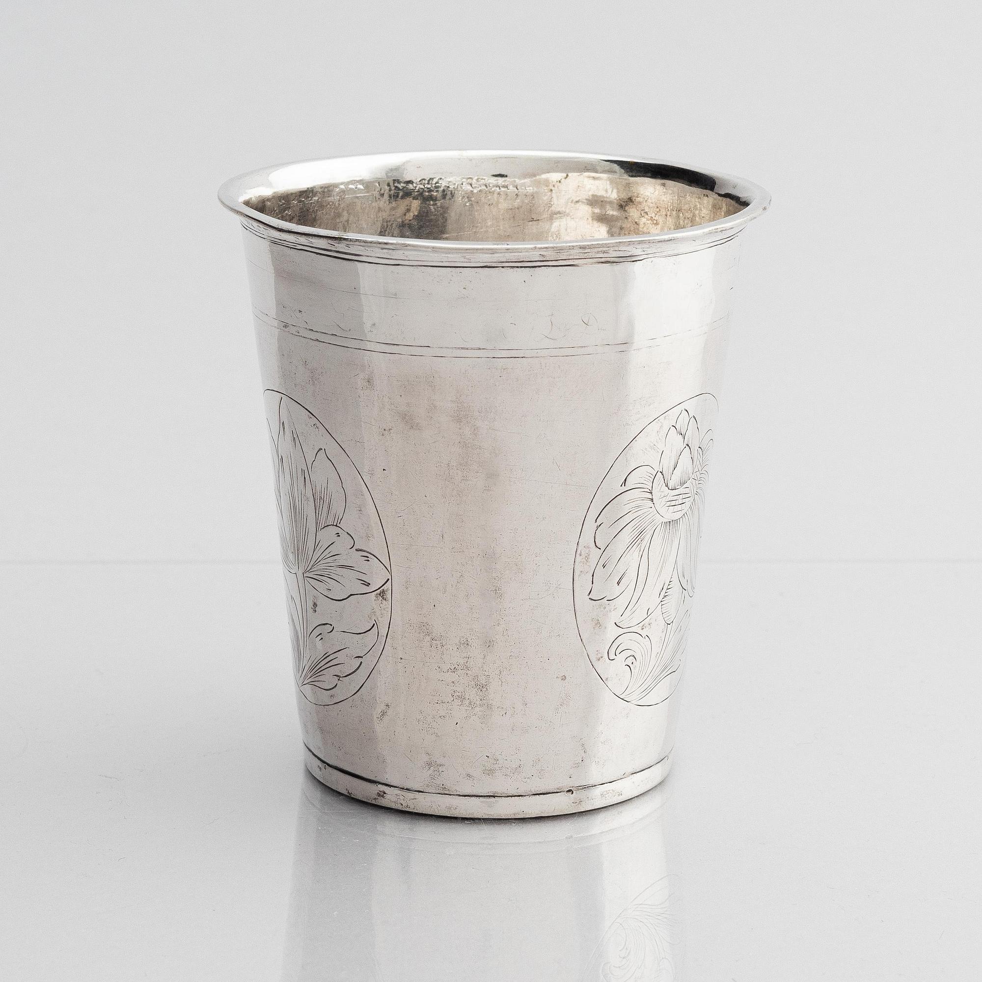 Lorens Andersson Wall, bägare, silver, Norrköping (verksam 1682-1695-). Barock.