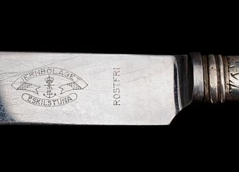 PARTI BESTICK, 50 delar, silver, bla C.G Hallberg, Stockholm, 1919. Tot vikt ca 1648g.