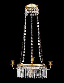 1432. A late Gustavian circa 1800 four-light chandelier.
