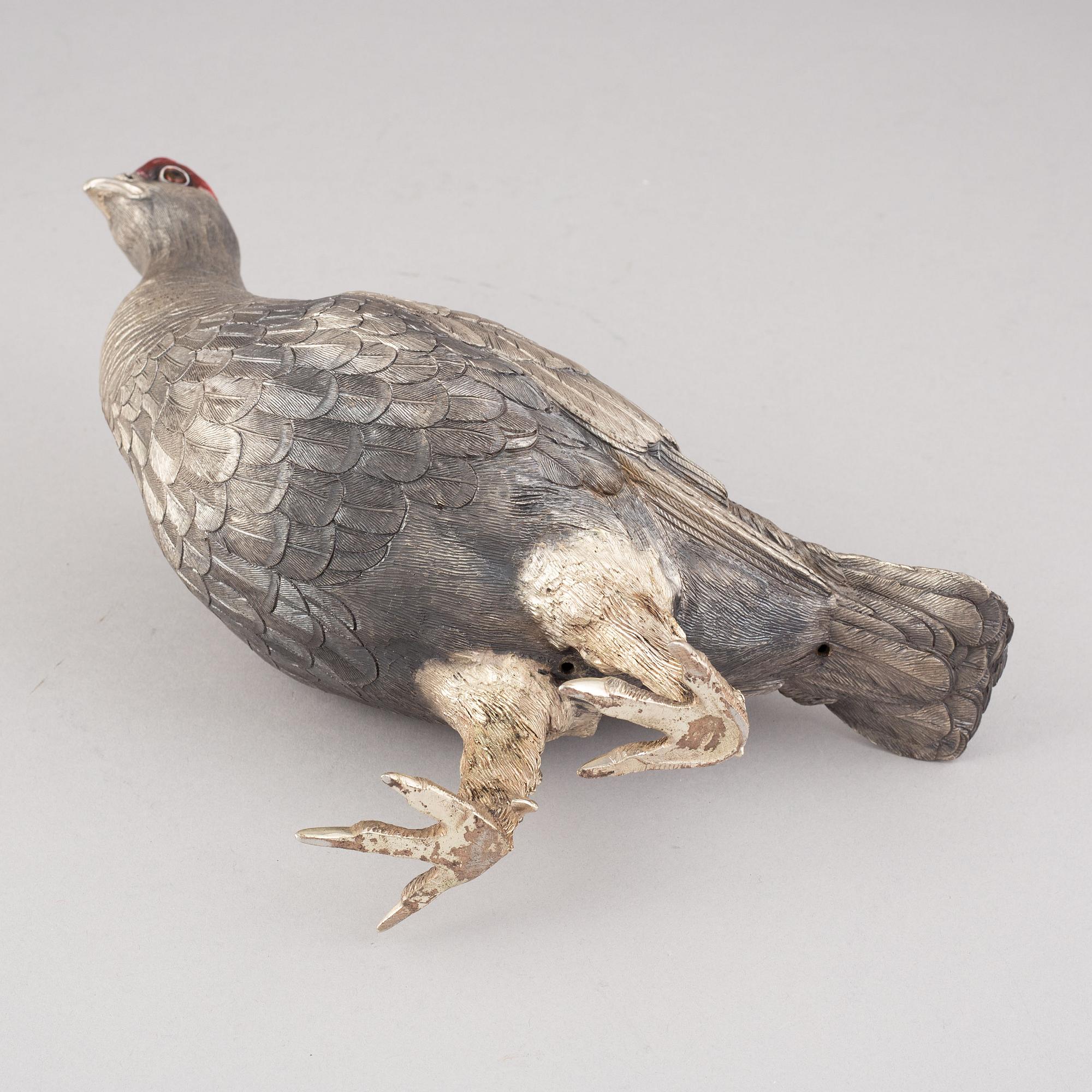 A large 20th century silver 925/1000 Grouse.
