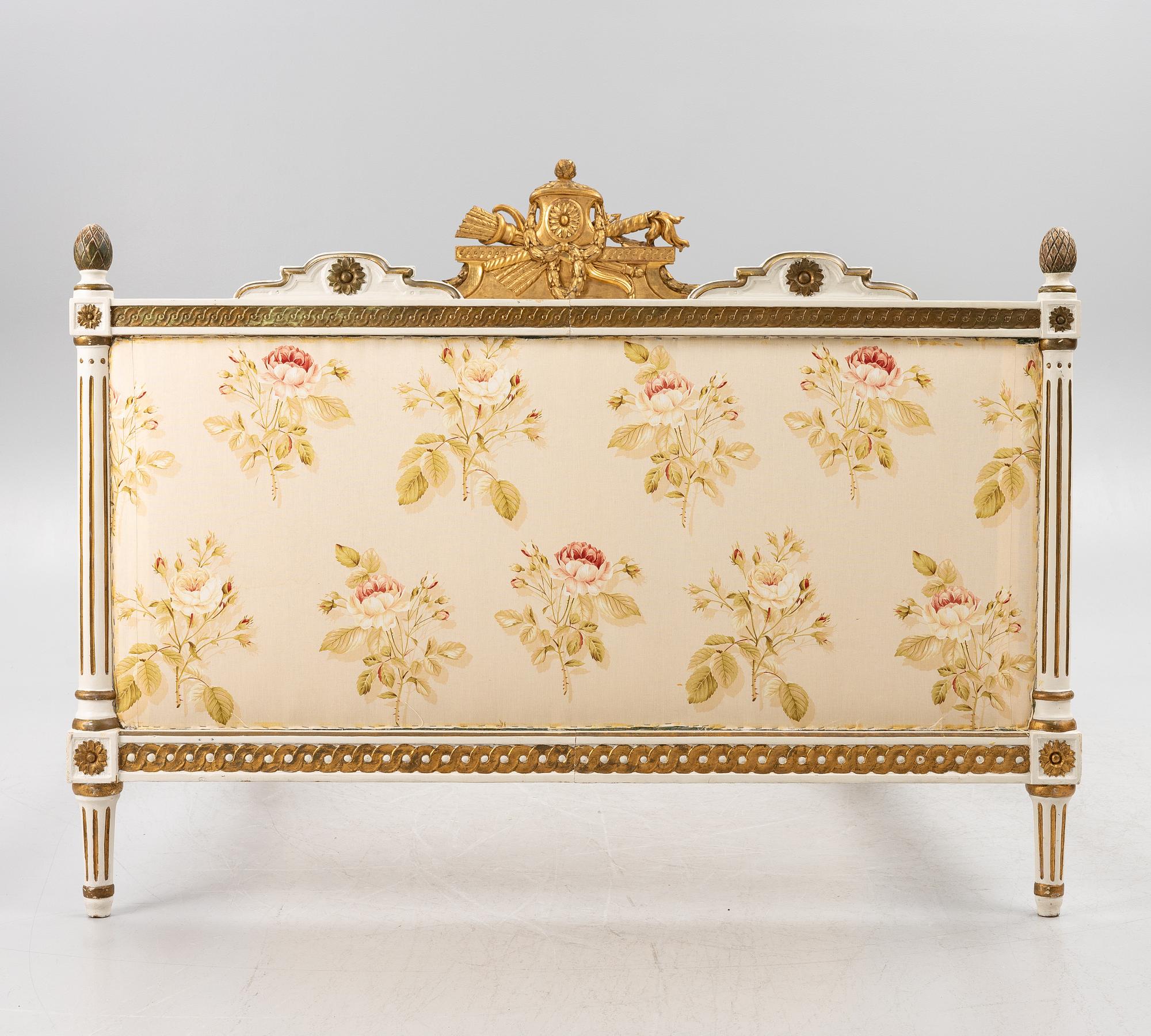 Säng, tillskriven Erik Öhrmark (mästare i Stockholm 1777-1813), Gustaviansk.