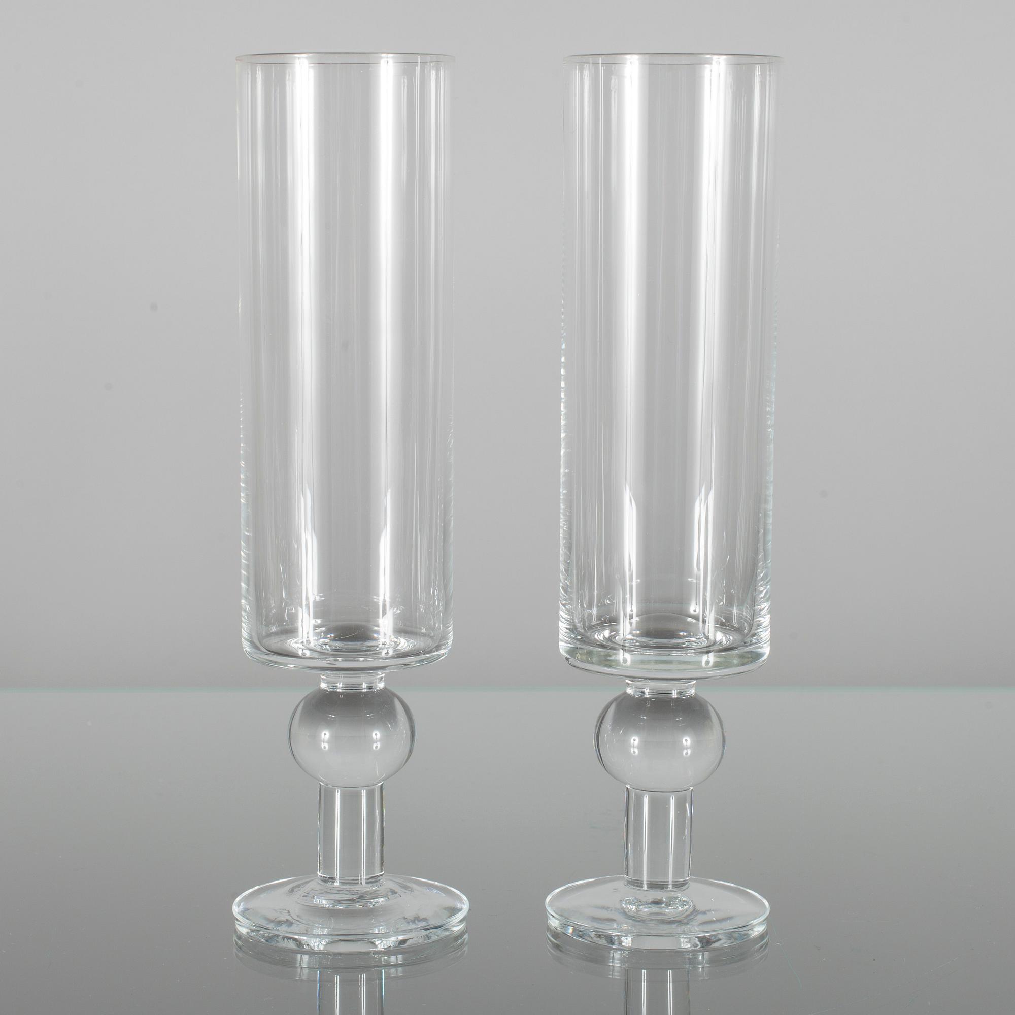 CHAMPAGNEGLAS, 6 kpl, "Petri" design Oiva Toikka, Notsjö 1964-1971-tal.