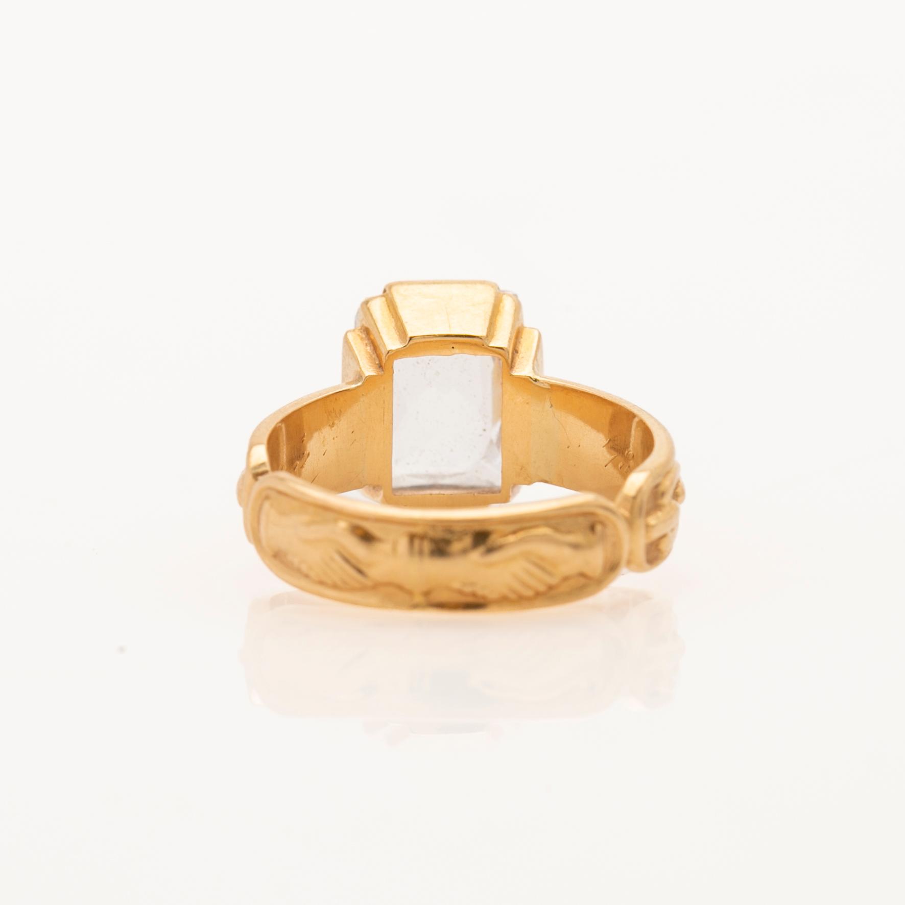 Ring, 18K guld, G. Dahlgren & Co, Malmö, 1900-talets andra hälft.