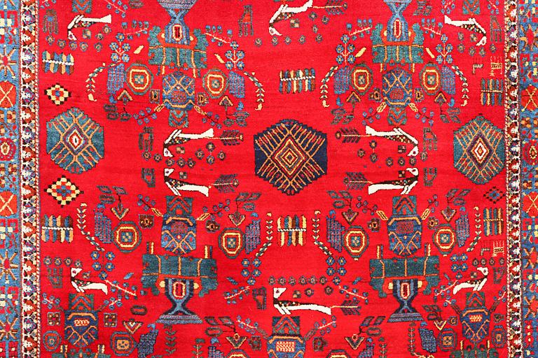 An Afhar rug, c. 237 x 176 cm.