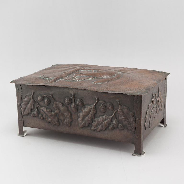 An early 20th century copper box.