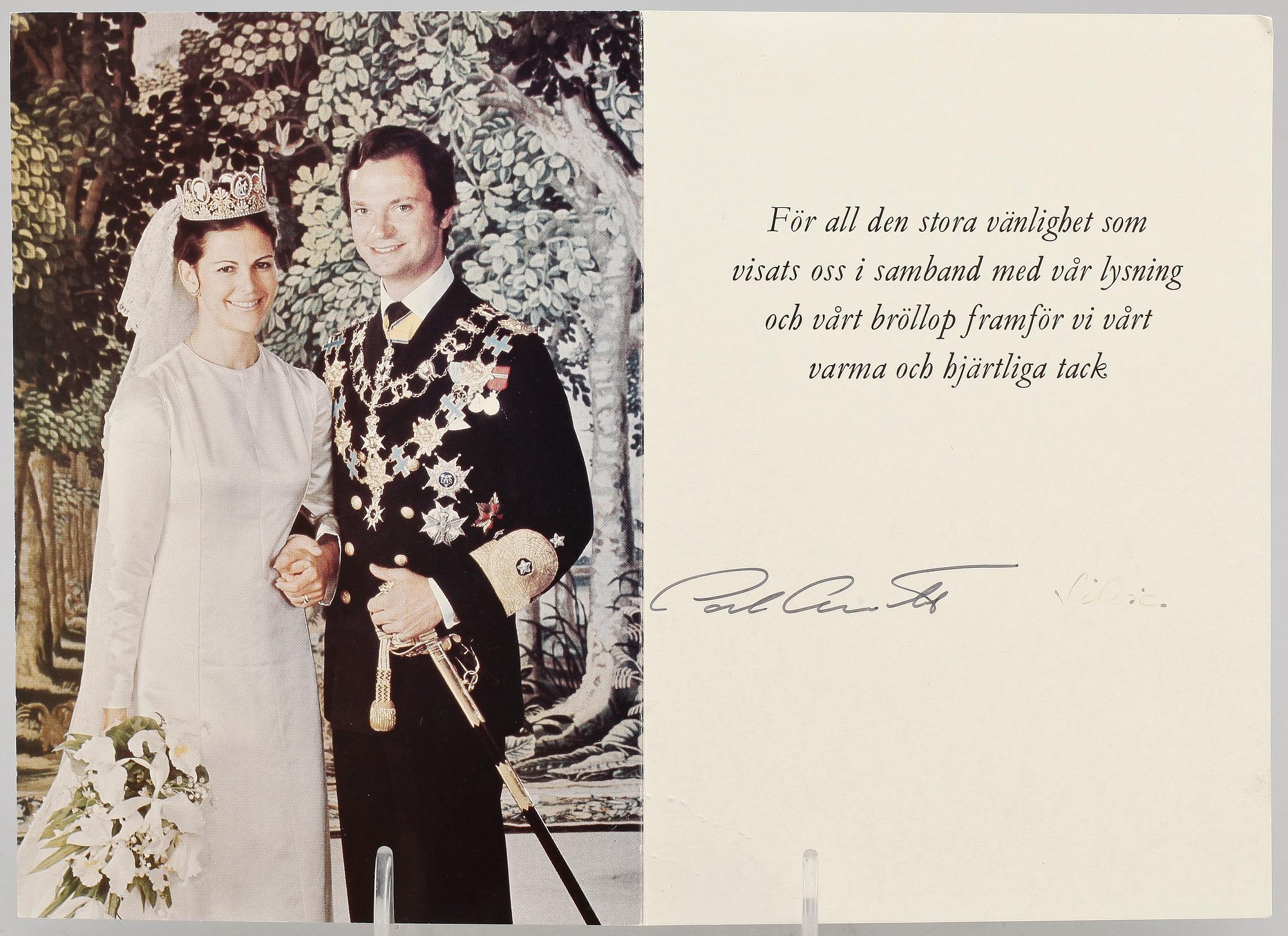 KUNGLIGA FOTOGRAFIER, 4 st, Sveriges kungahus, egenhändigt signerade. 1970-tal.