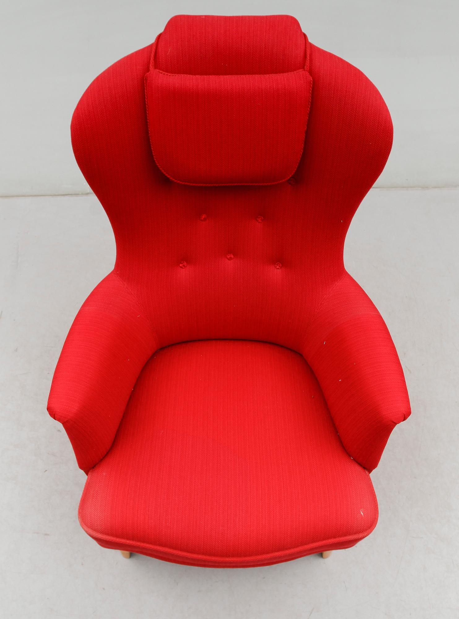 FÅTÖLJ, "Farmor", Carl Malmsten, 1900-talets andra hälft.