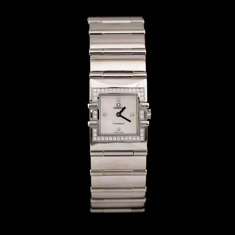 ARMBANDSUR, Omega Constellation, briljantslipade diamanter tot 0.23 ct.