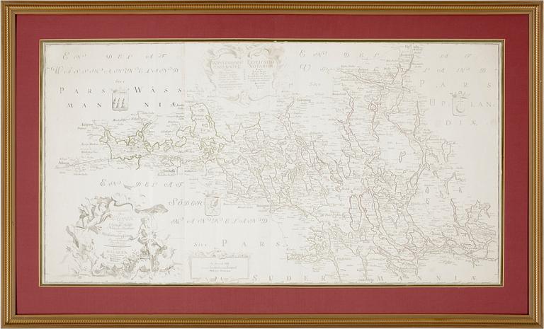 ERIK GERINGIUS, "Charta öfver Mälaren", 1739.