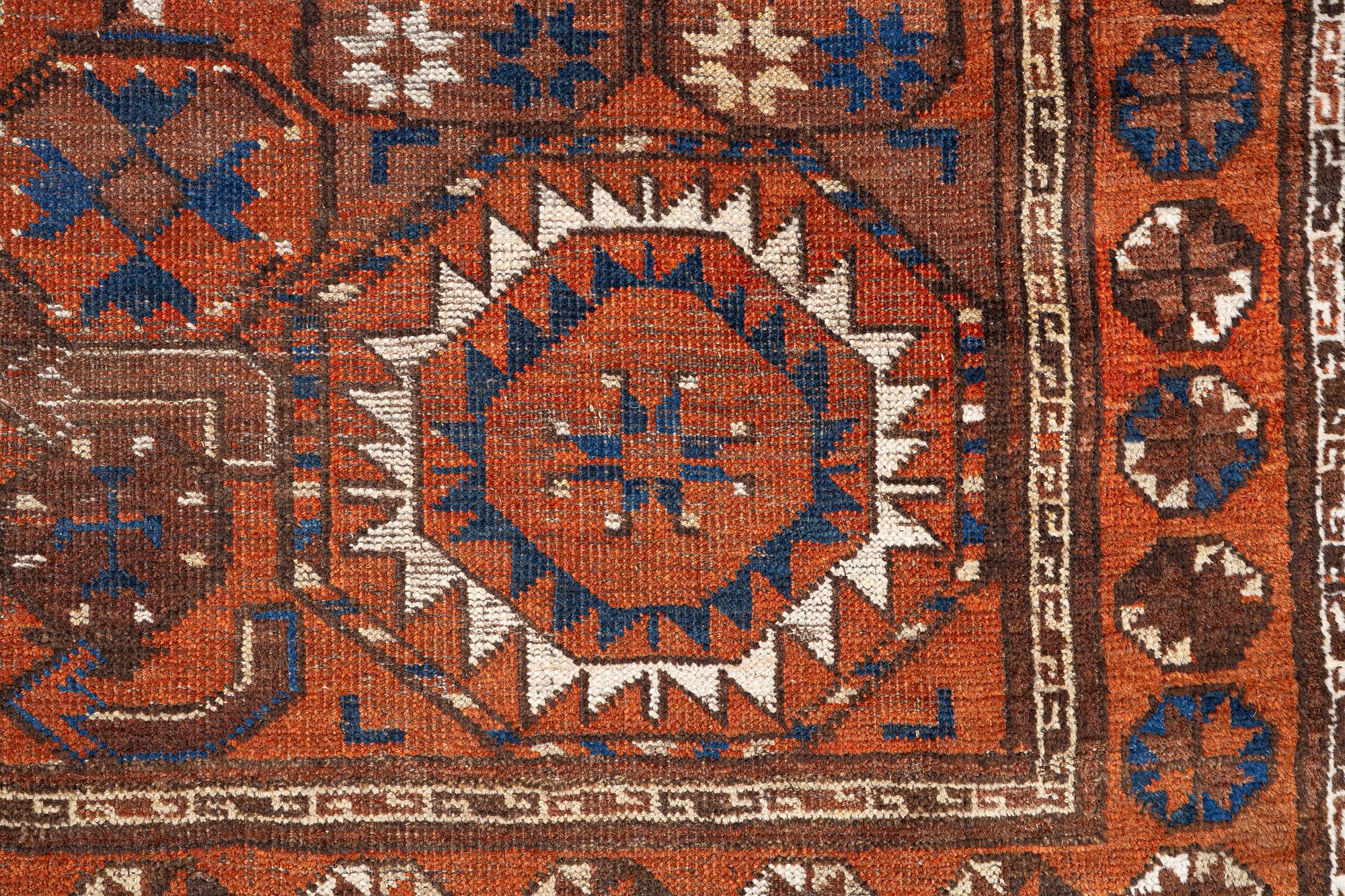 Carpet, Beshir, antique, probably 19th century second half, approx. 300 x 195 cm.