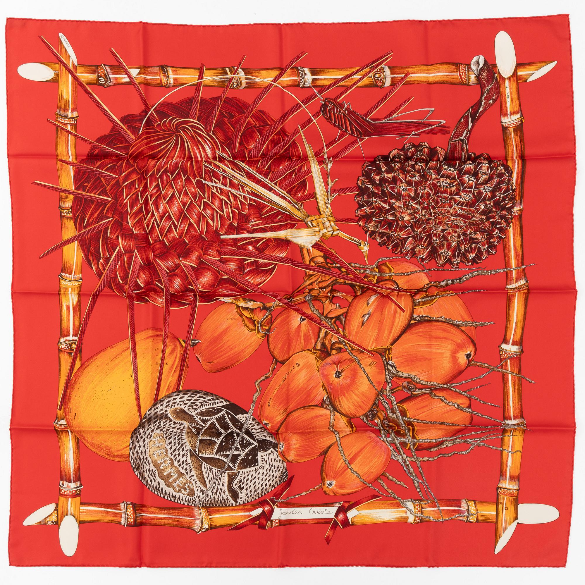 Hermès, scarf, "Jardin Créole".