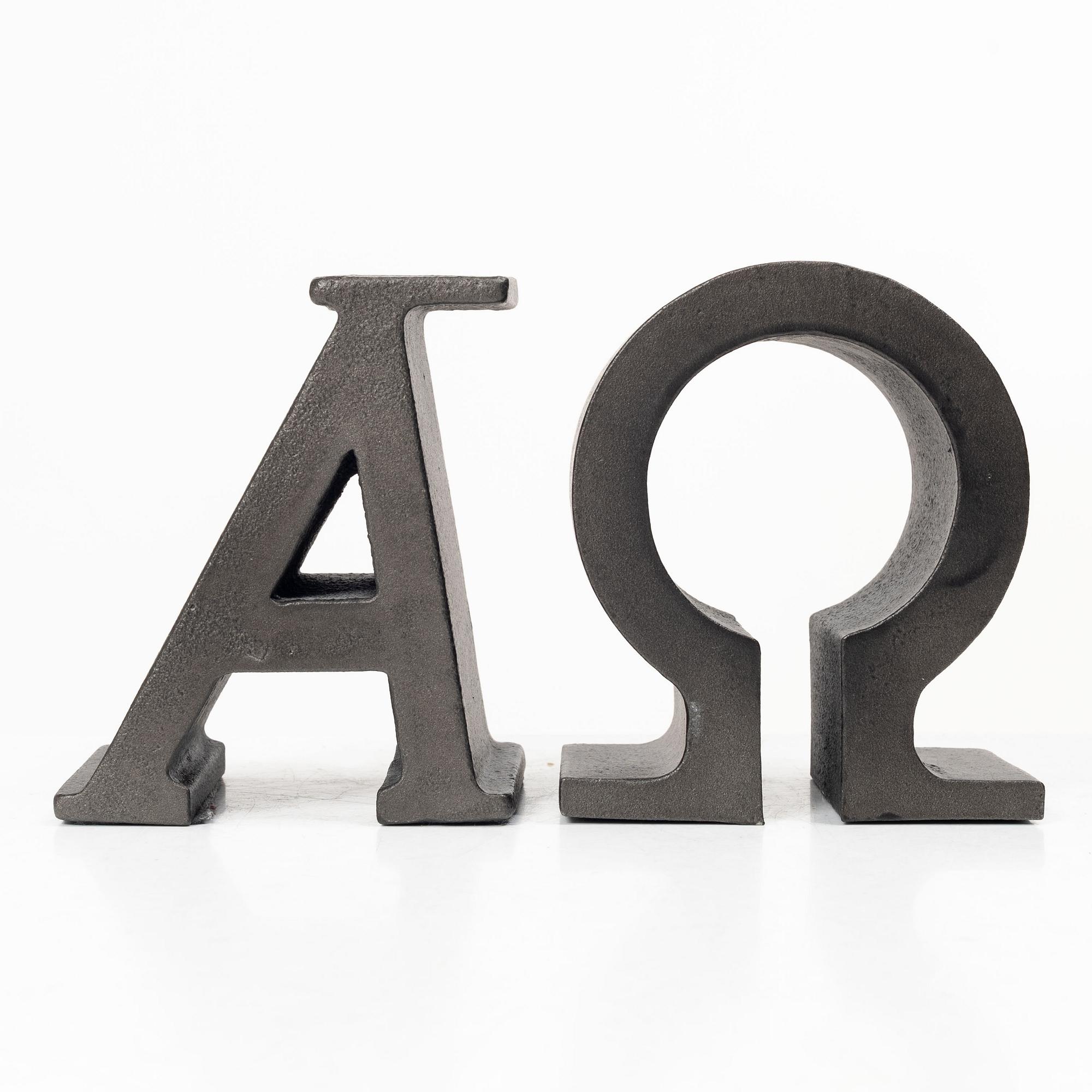 Josef Frank, Bookends, a pair, marked “Alfa & Omega”, Firma Svenskt Tenn.