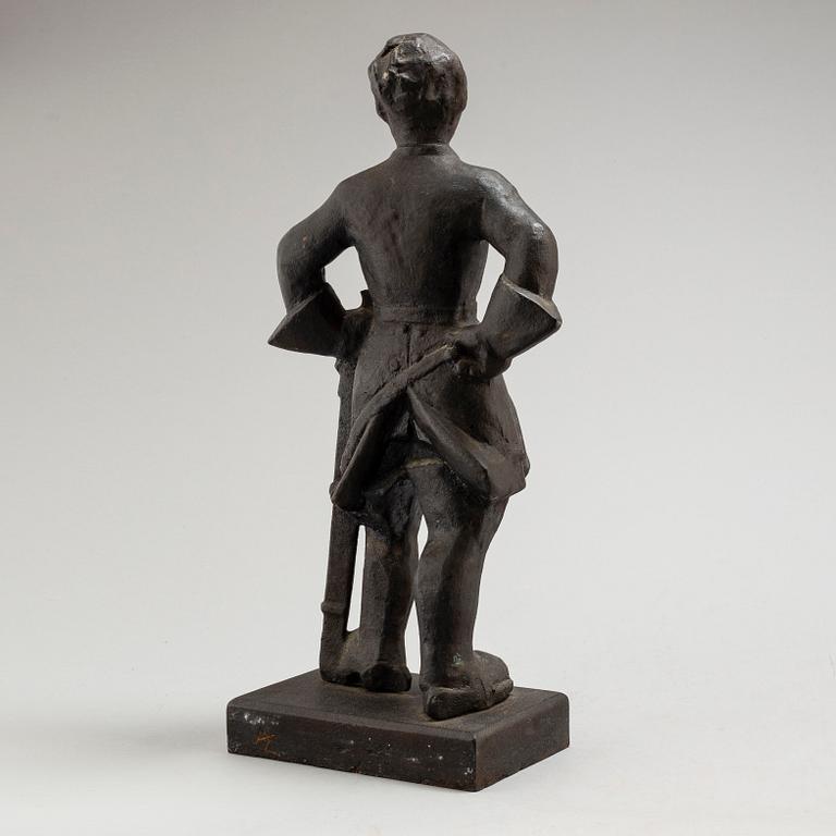 ALLAN EBELING, a cast iron sculpture depicting Karl XII.