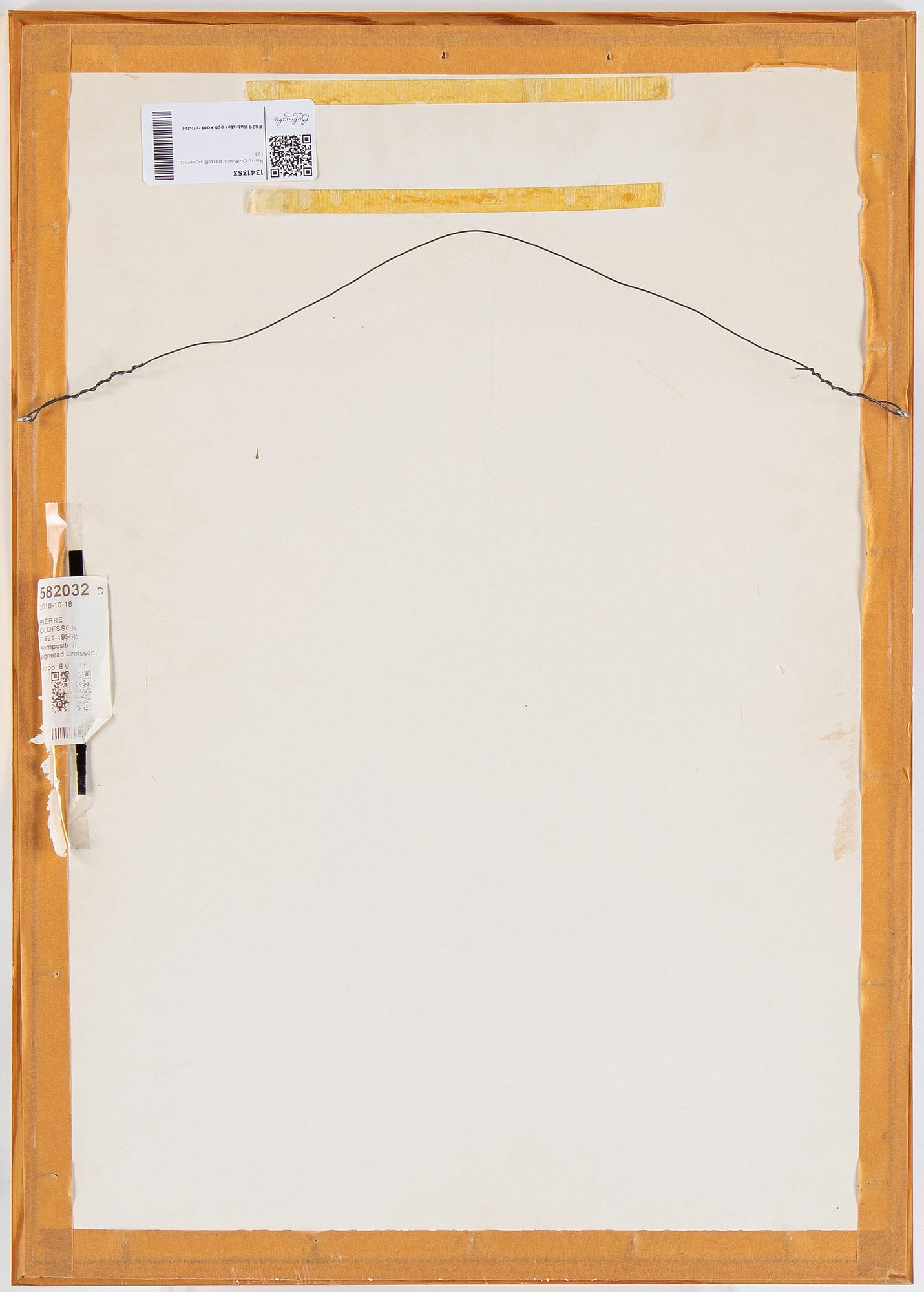 Pierre Olofsson, pastel, signed.