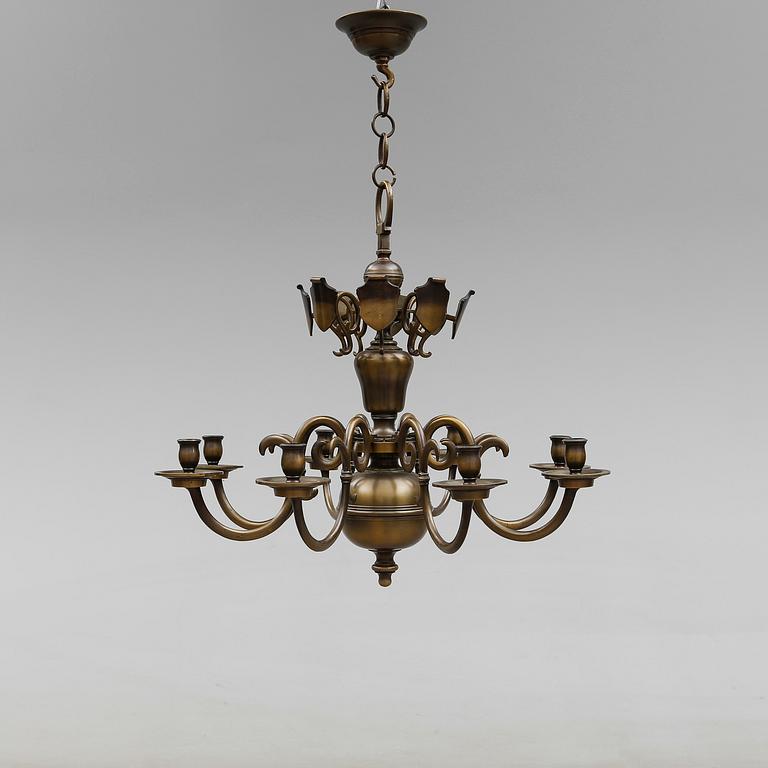 TAKLAMPA, barockstil, 1900-talets första hälft. Höjd ca 65 cm.