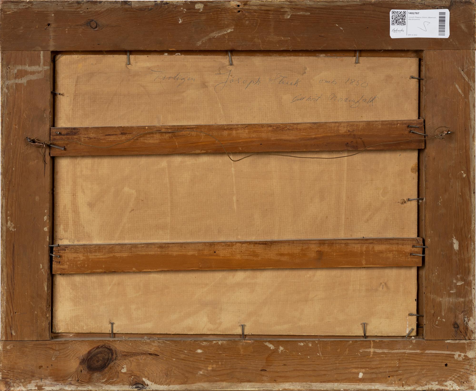 Joseph Magnus Stäck, tillskriven, olja på pannå.