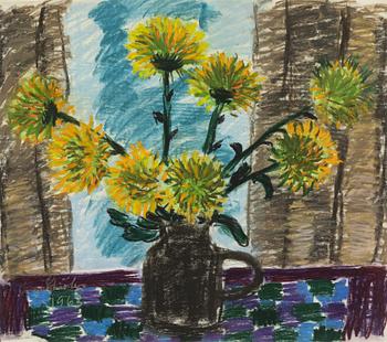 Inge Schiöler, "Blommor vid fönstret".