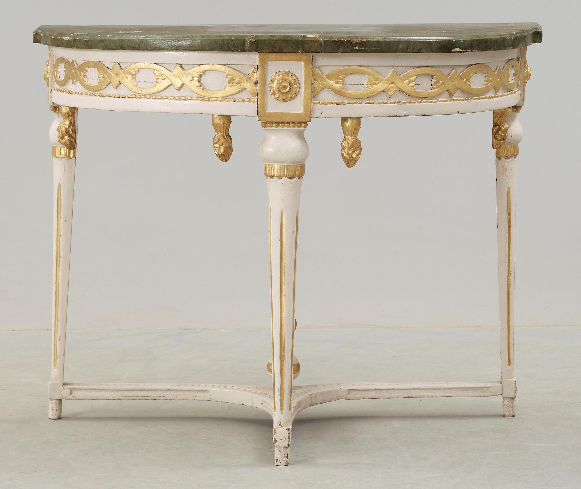 KONSOLBORD, gustavianskt, omkring 1800.