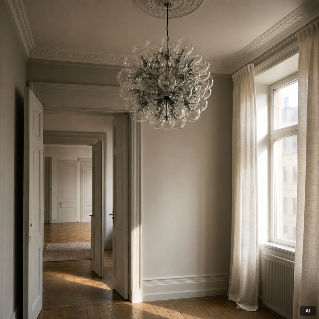 Achille Castiglioni, A pendant lamp, "Taraxacum S1", Flos, Italy.