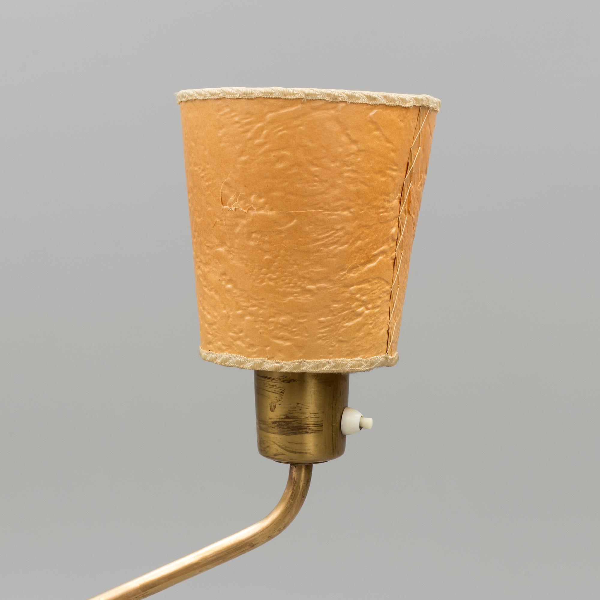 A second half of the 20th century brass floor light, Nordiska Kompaniet.