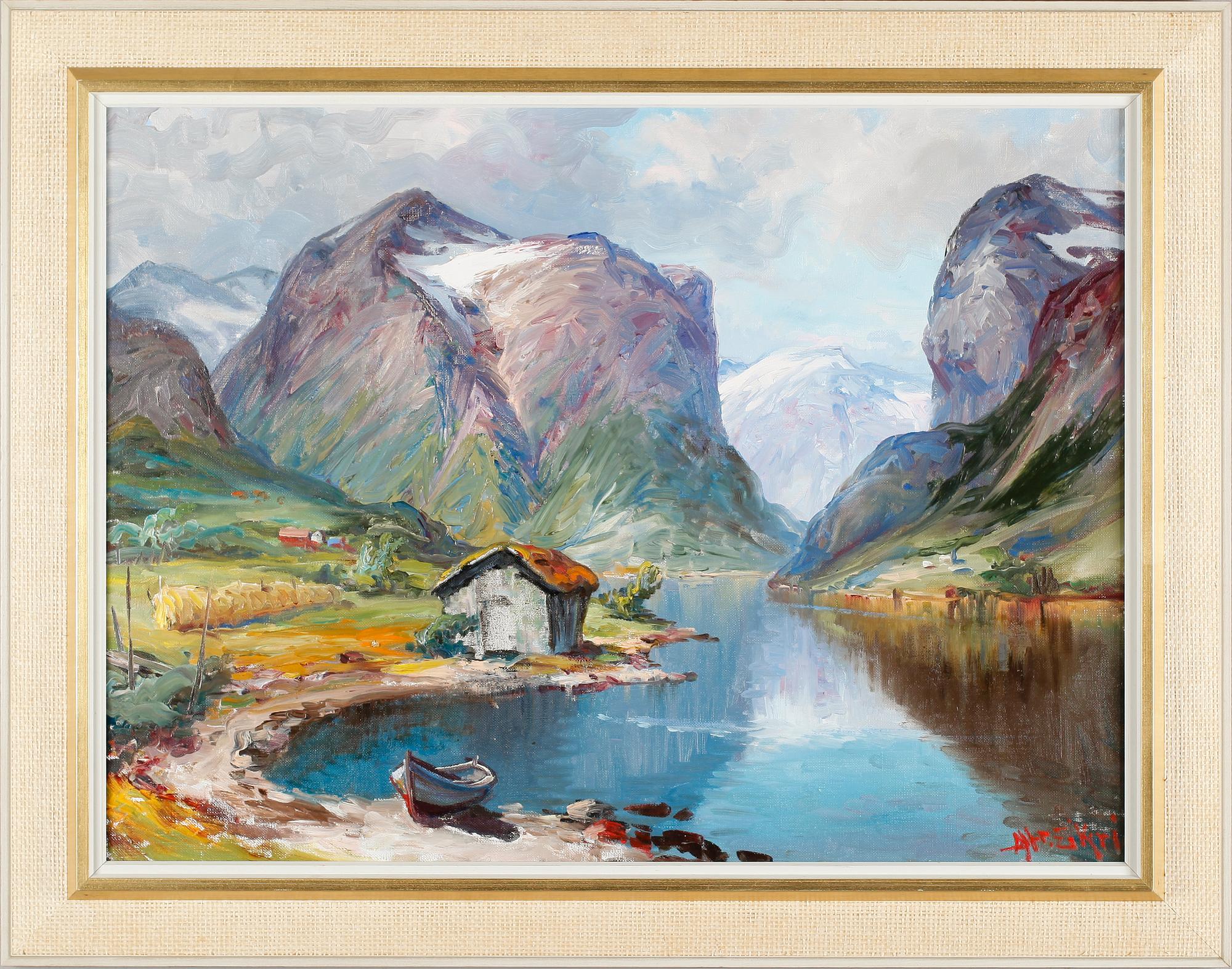 ALFRED EIKRI, olja på duk, signerad.