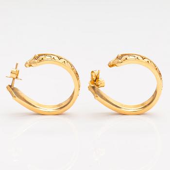 Louis Vuitton, "Nanogram sweet dreams hoop" örhängen. Märkta Italy.