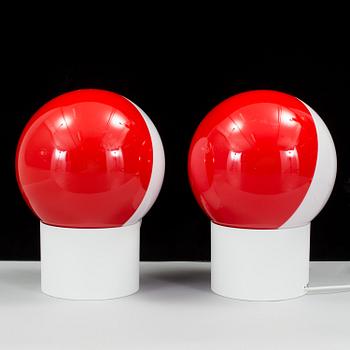 A pair of table lamps named "1241" or "Luno", designed by Uno and Östen Kristianss.
