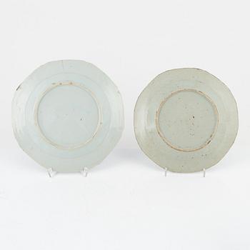 Nine Blue and White Porcelaine Plates, China, 18th-19th century.