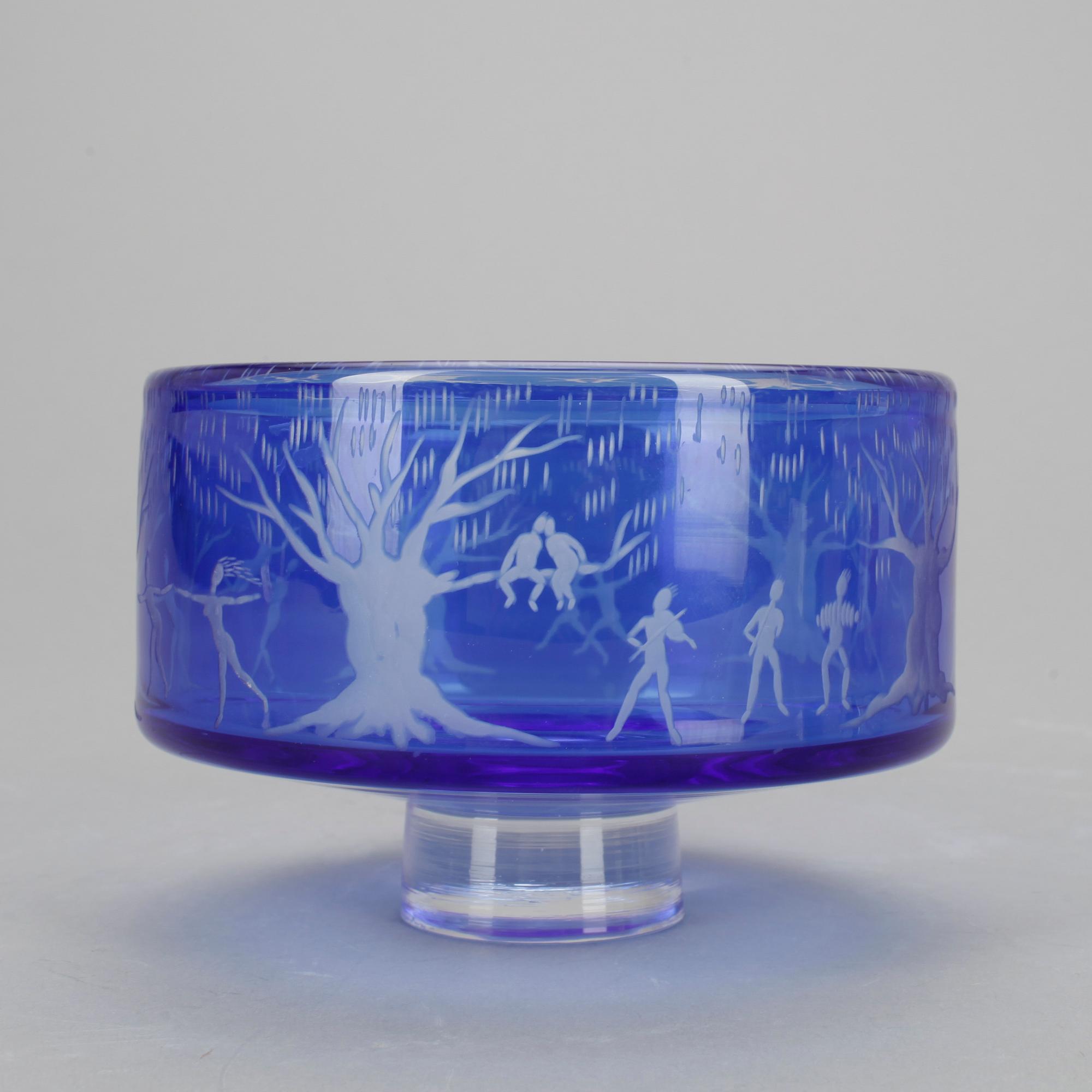 SKÅL, glas, Gunnar Cyrén, Orrefors. 1966.
