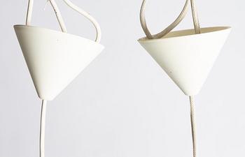 Hans-Agne Jakobsson, Ceiling lamps, a pair, "T 777", Markaryd, second half of the 20th century.