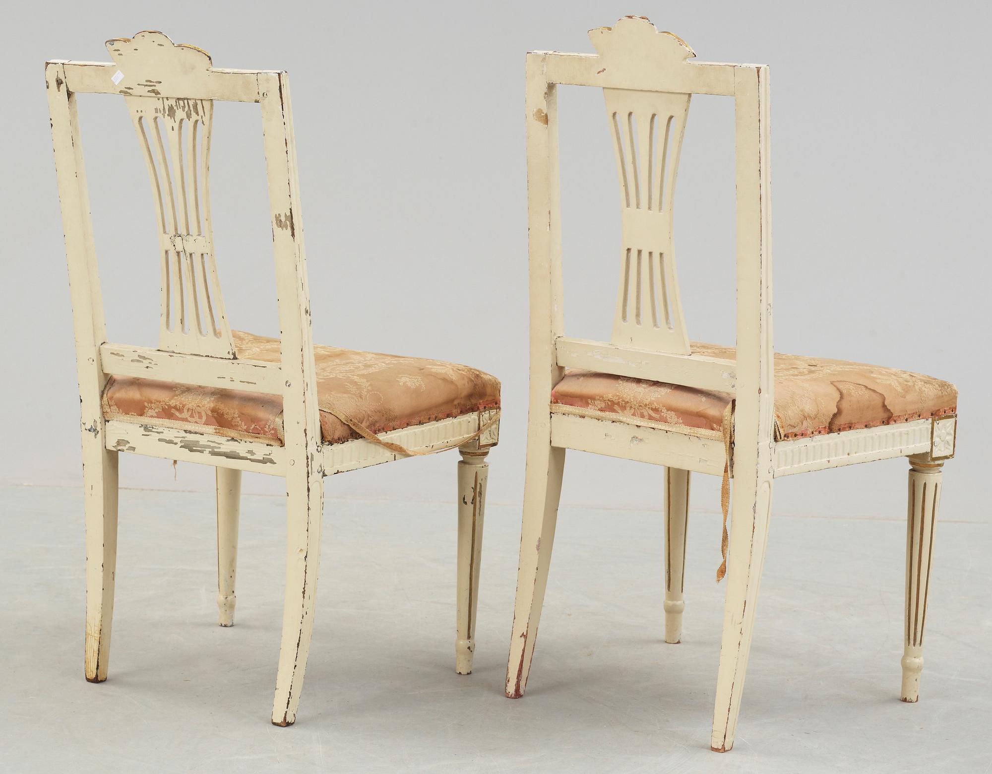 STOLAR, ett par, gustavianska, omkring 1800.