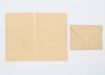 GRIGORI RASPUTIN (1869-1916), brev med kuvert, handskrivet och undertecknat. 1915.