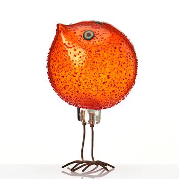Alessandro Pianon, a 'Pulcino' glass sculpture of a bird, Vistosi, Murano Italy 1960s.