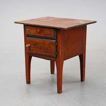 A swedish wooden table from Hälsingland, first half of the 19th century.