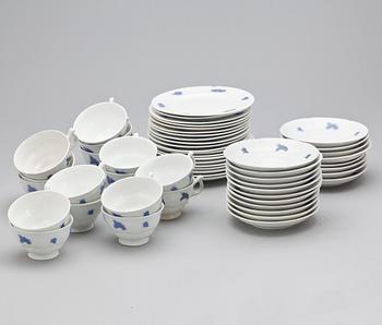 KAFFESERVIS, 42 delar, "Blå blom" Gustavsberg, 1900-tal.