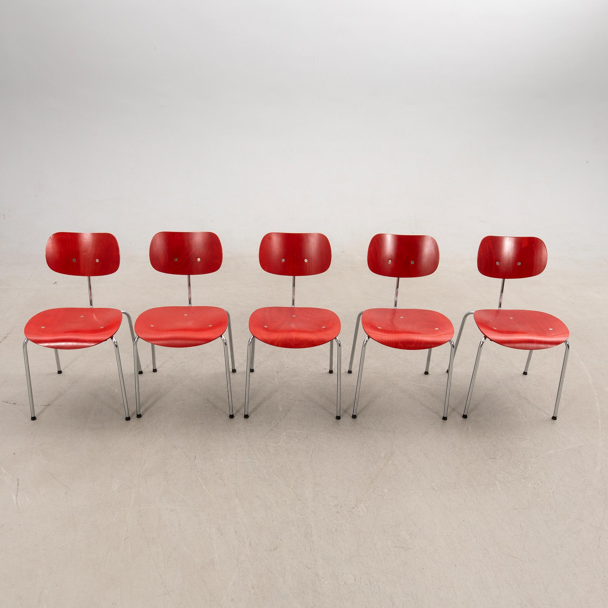 Egon Eiermann, chairs 5 pcs "SE 68", Wilde & Spieth 21st century.