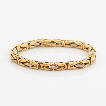 Armband, 18K guld och vitguld, köningskette, kejsarlänk.