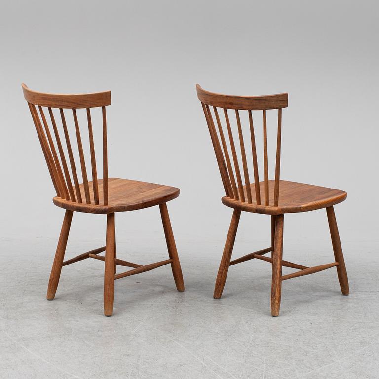 Six chairs by Carl Malmsten, limited edition, for Stolab, 2012.
