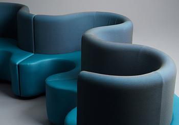 Verner Panton, a "Cloverleaf" sofa, Verpan international, Denmark, post 1969.