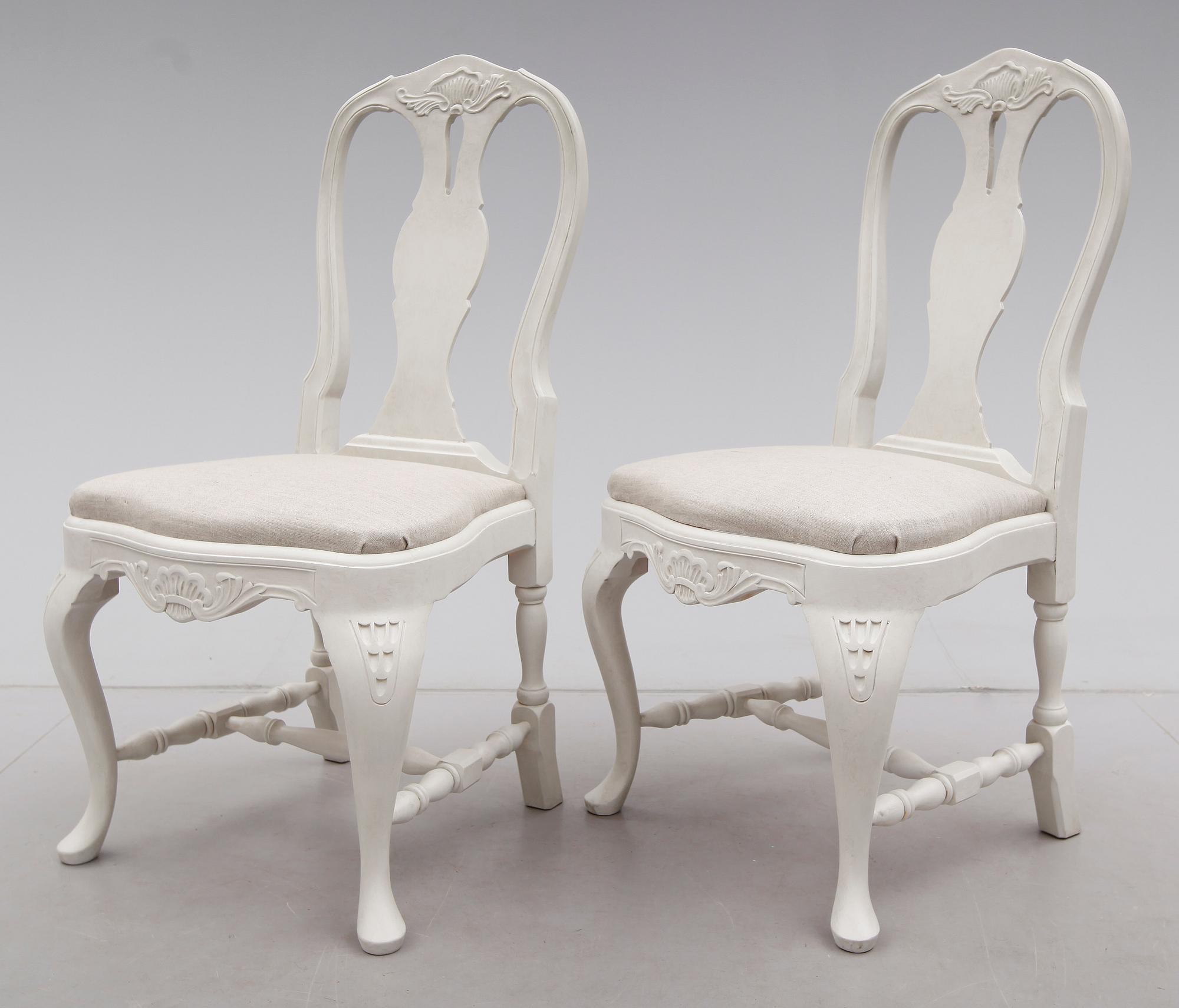 STOLAR, 12 st, rokokostil, 1900-talets mitt.
