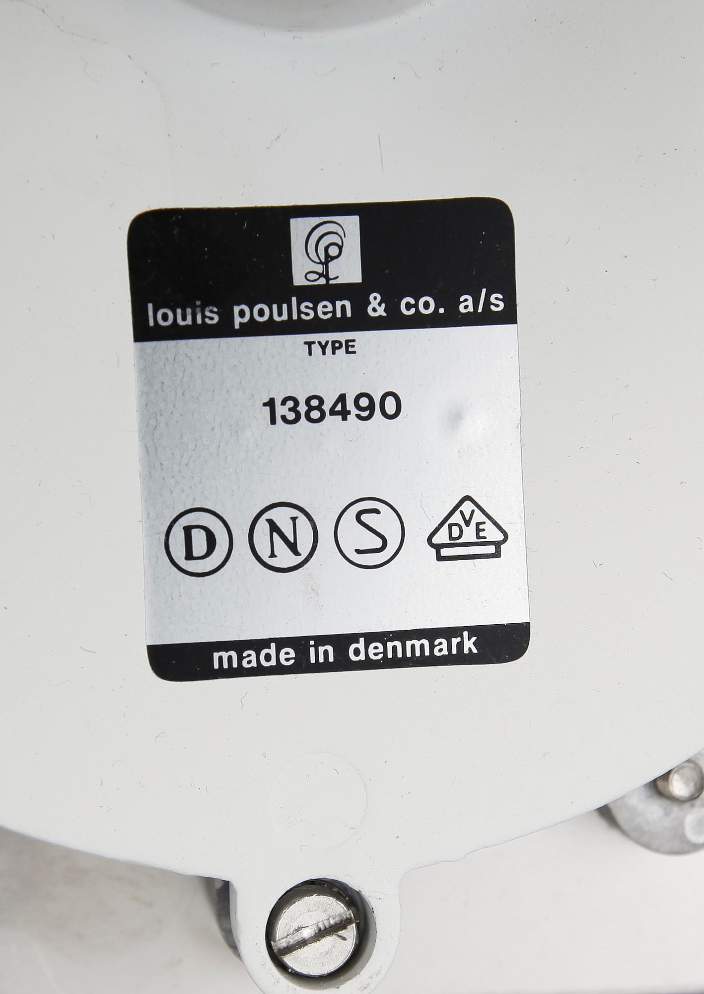 VÄGGLAMPOR, 2 st, Alfred Homann, Louis Poulsen, 1900-talets senare del.