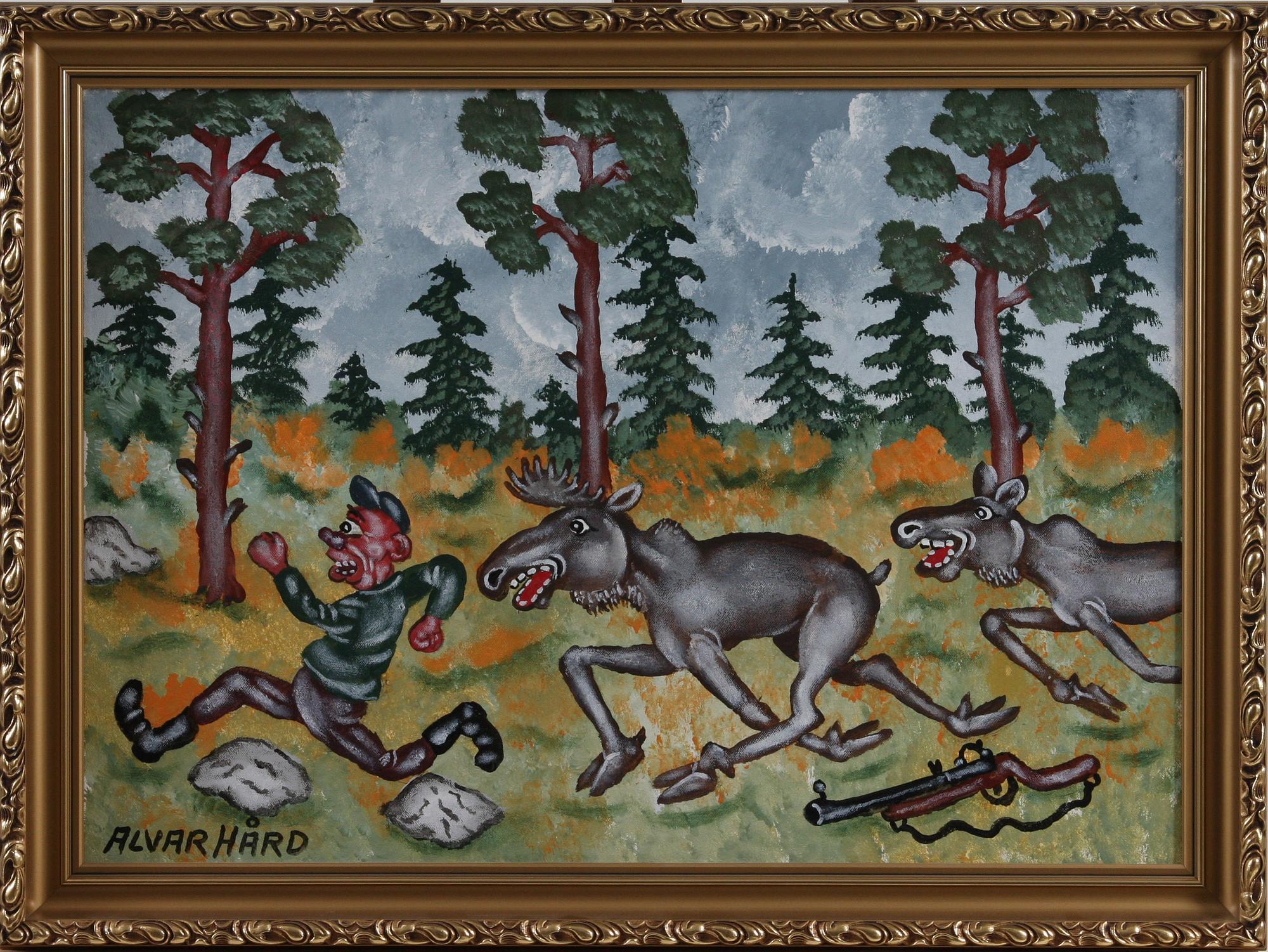 HÅRD, ALVAR, olja på duk, sign. Även sign a tergo.
