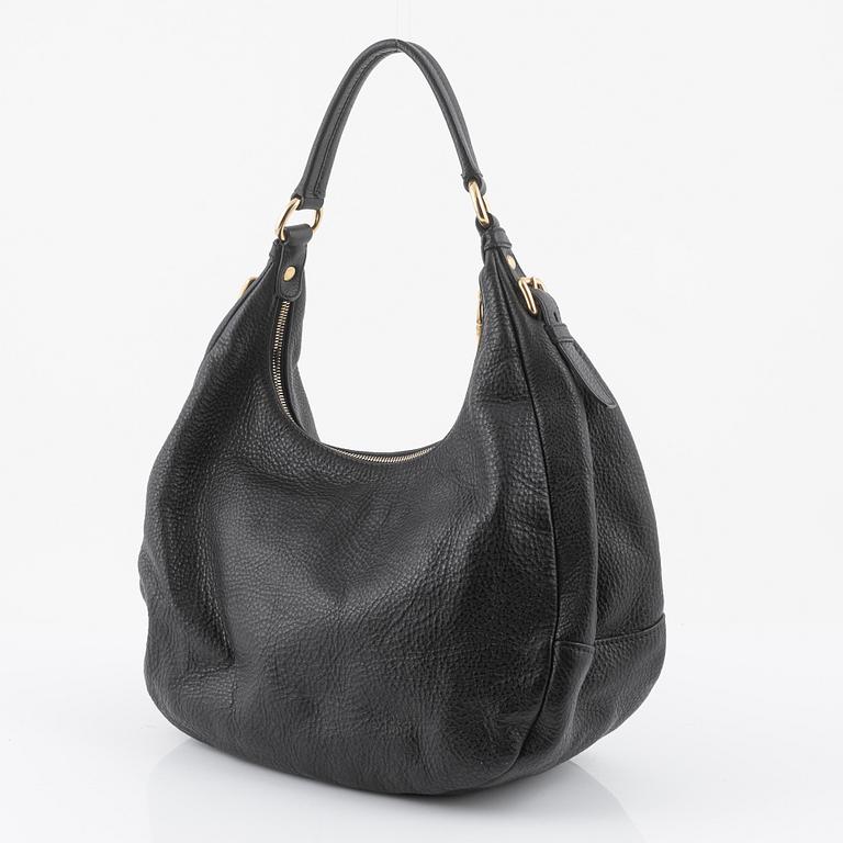 Prada, väska, svart läder.