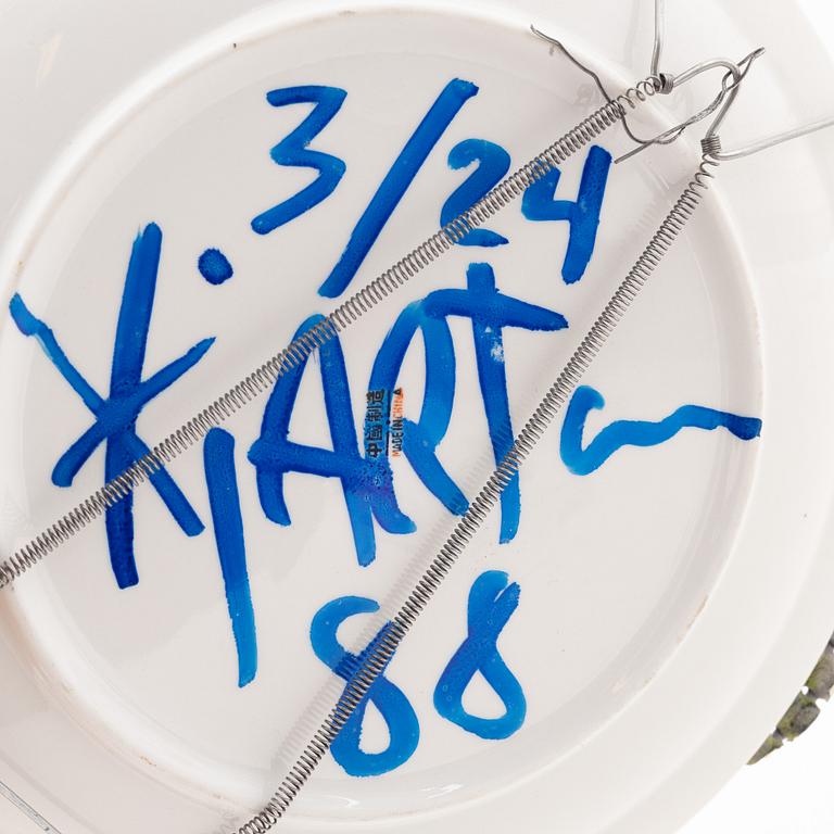 Kjartan Slettemark, multiples/plates, 7, mixed media, 1988, signed 16/24, 4/24, 8/24, 21/24, 3/24, 7/24.