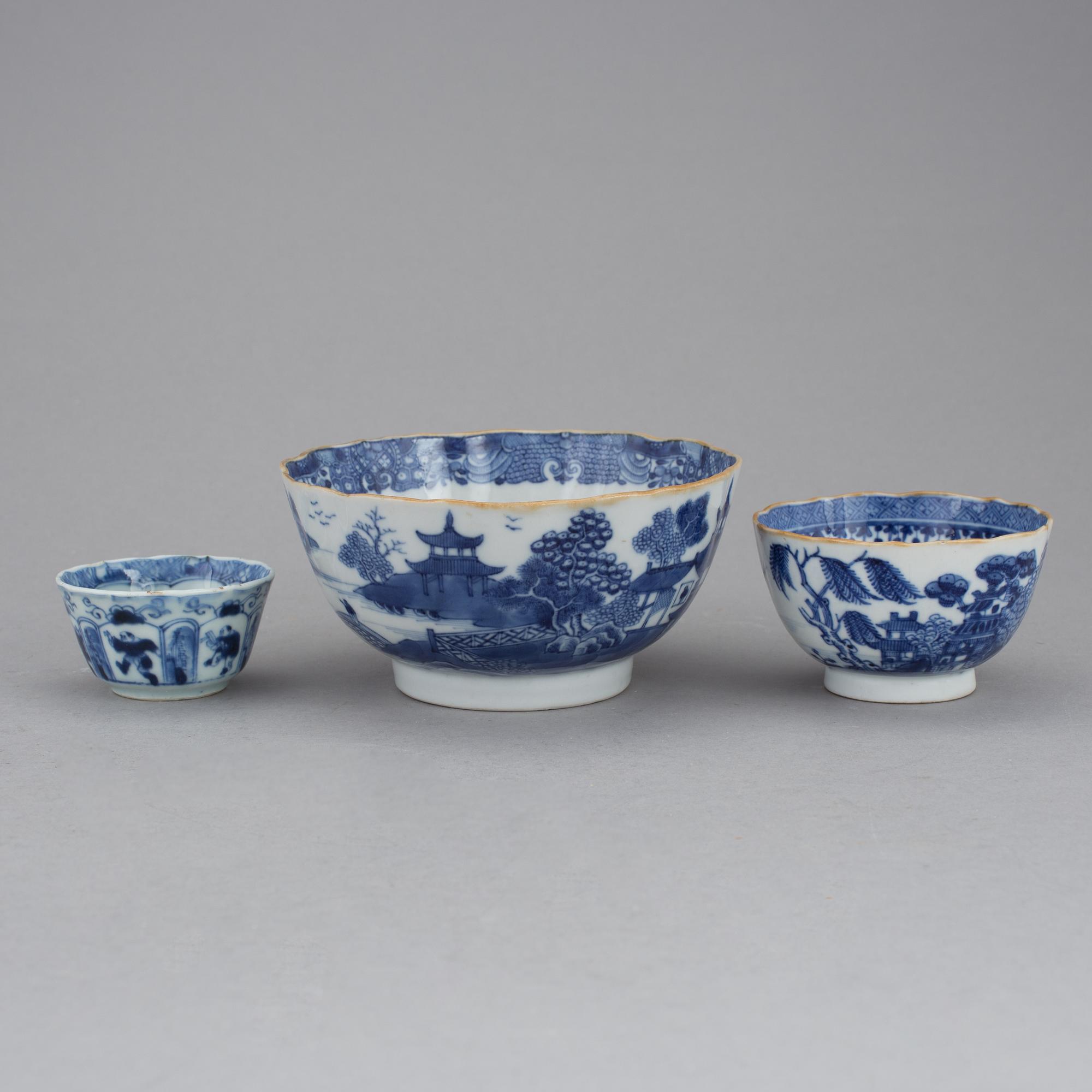 PARTI PORSLIN, 15 delar, kompaniporslin, Kina, 1700-tal.