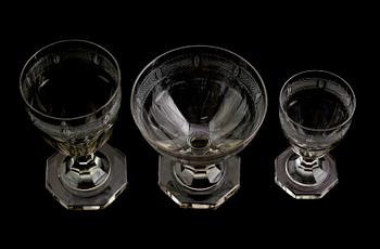 SERVISDELAR, 10 st, glas, 1900-talets första hälft.