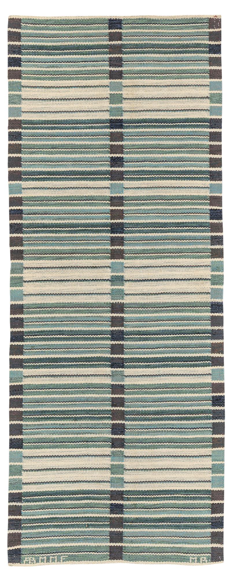 Marianne Richter, gallerimatta, rölakan, ca 198,5 x 77 cm, signerad AB MMF MR.