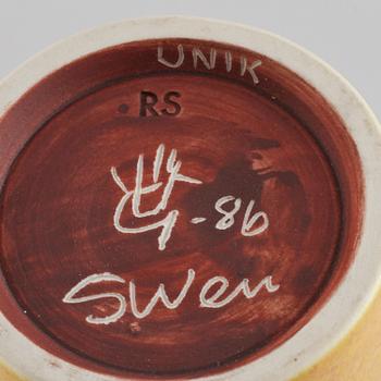 VASER, 4 st, stengods, Swen Wejsfeldt, unika, Gustavsberg, 1986/87.