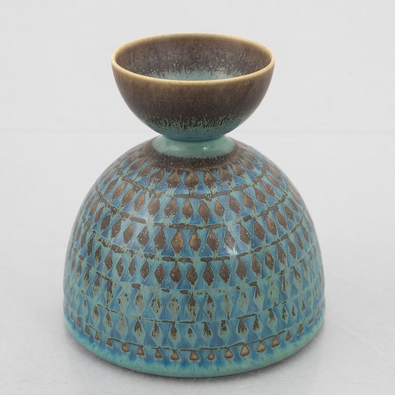 Stig Lindberg, a stoneware vase, Gustavsberg Studio, Sweden 1953.