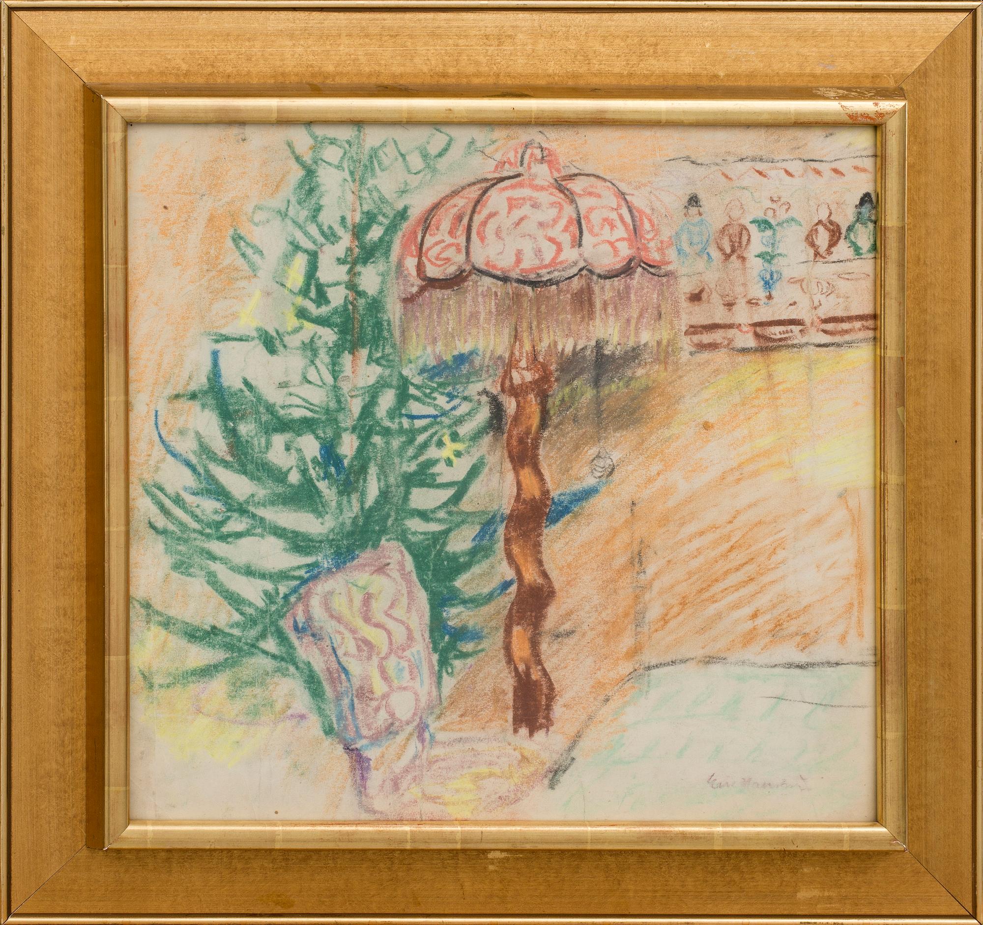 ERIC HALLSTRÖM, pastel, signed,